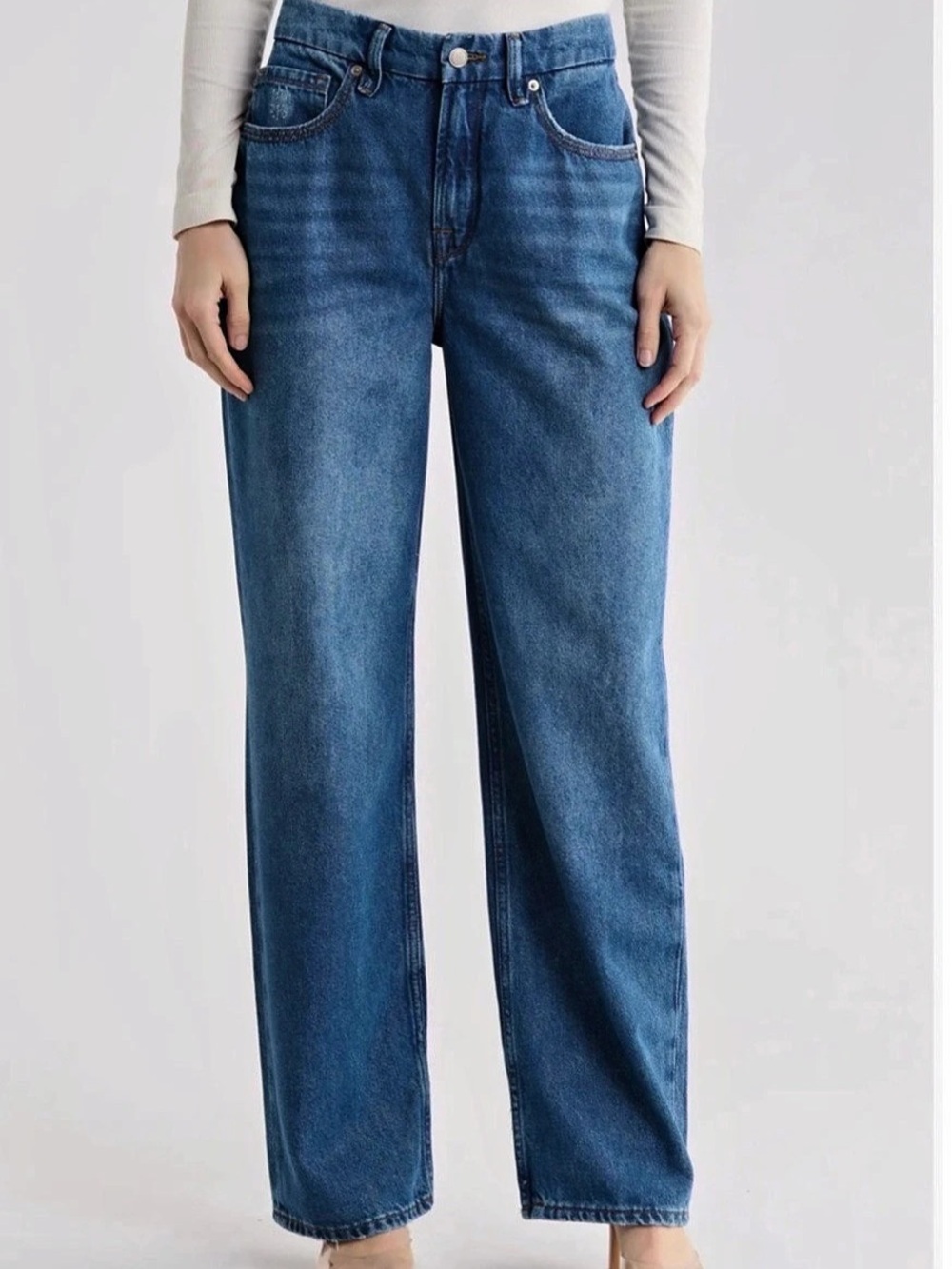 NWT Good American Good 90s Relaxed Baggy Blue Jeans Size 8/29